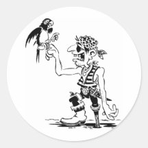 Piraat Ronde Stickers