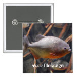 Piranha - étiquette de nom d'insigne de poissons d pin's avec agrafe