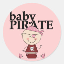 Pirate de bébé - T-shirts et cadeaux de fille Autocollant