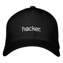 Pirate informatique de chapeau noir casquettes brodées
