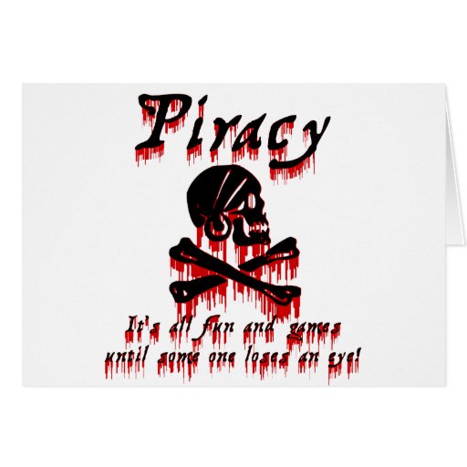 Piraterie c'est tous les amusement et jeux cartes de vœux