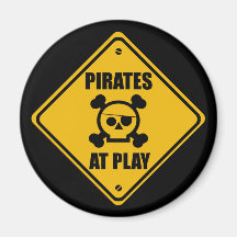 Pirates au signe de jeu - aimant