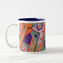 Piscine Geo-Organique, tasse d'art abstrait