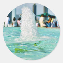 Piscines de fontaines autocollants ronds