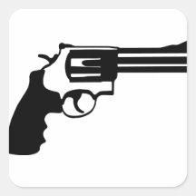 Pistolet magnum 38 spécail autocollant