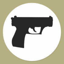 pistolet noir - arme à feu autocollants