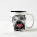 Pitbull féroce avec le rouge à lèvres - customisé mugs à café