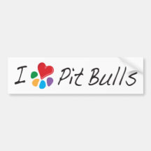 Pitbulls animaux de coeur de Lover_I Adhésif Pour Voiture