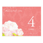 Pivoine + Cartes postales de nombre de Tableau de 