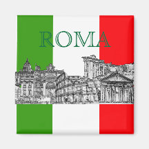 PixDezines cadeaux de souvenir de voyage de Roma,  Aimants