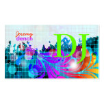 PixDezines Retro DJ+disco wervelingen Visitekaartjes