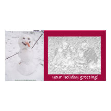 pizazz de bonhomme de neige ! photocarte
