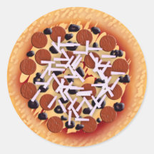 pizza ronde sticker