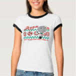 Pizza Slicer Retro Ladies Ringer (CUSTOMIZABLE) Shirts