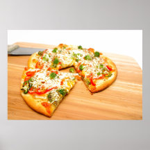 Pizza végétarienne gastronome affiche