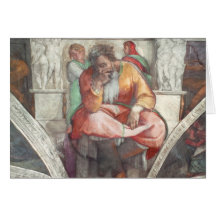 Plafond de chapelle de Sistine : Le prophète Jérém Cartes De Vœux