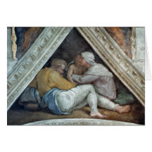 Plafond de chapelle de Sistine : Les ancêtres du C Carte De Vœux