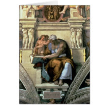 Plafond de chapelle de Sistine : Sibylle de Cumaea Carte De Vœux