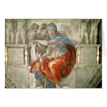 Plafond de chapelle de Sistine : Sibylle Delphic Carte