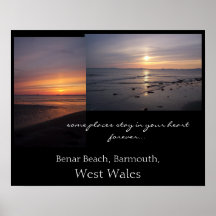 Plage de Benar, Barmouth, Pays de Galles occidenta Posters