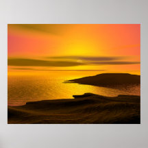 Plage de coucher du soleil posters