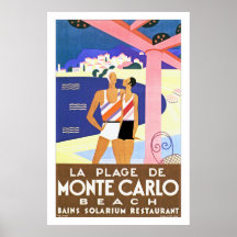 Plage De Monte Carlo de La Affiches