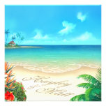 Plage exotique (demandez-moi de mettre vos noms en invitations personnalisées