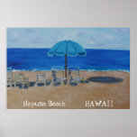 PLAGE HAWAÏ DE HAPUNA POSTERS