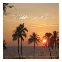 Plage hawaïenne de coucher du soleil Scence/Aloha/ Invitations Personnalisées