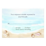 Plage sablonneuse épousant la carte de RSVP Invitations Personnalisées