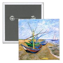 Plage Saintes-Maries (F413) de bateaux de pêche de Pin's Avec Agrafe