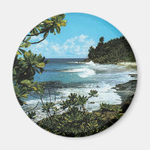 Plage tropicale magnets pour réfrigérateur