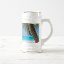 Plage tropicale parfaite de paradis tasses à café