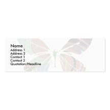 plaine colorée de papillon cartes de visite personnelles