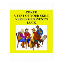 plaisanterie de joueur de jeu de poker cartes postales