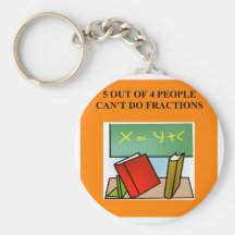 plaisanterie de maths de fraction porte-clés