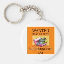 plaisanterie du chat des schrodinger porte-clés