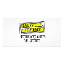 Plaisanterie professionnelle de professeur de math cartes avec photo