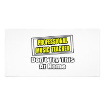 Plaisanterie professionnelle de professeur de musi cartes avec photo