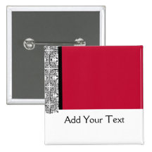 Plaisir de damassé en rouge d'écarlate badge