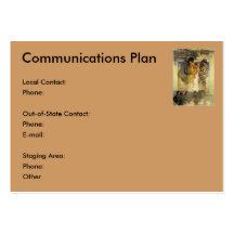 Plan de communications modèles de cartes de visite