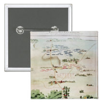 Plan et vue de la bataille de waterloo badges
