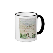 Plan et vue de la bataille de waterloo mug