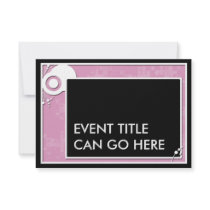 plan rose de bloc cartons d'invitation