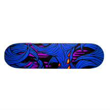 planche à roulettes bleue