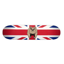 Planche à roulettes britannique de bouledogue