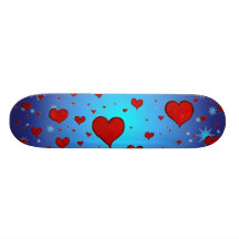 Planche à roulettes de coeurs
