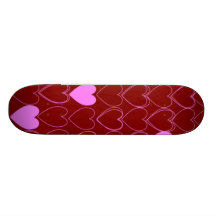 Planche à roulettes de coeurs
