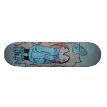 Planche à roulettes de fille de bulle
