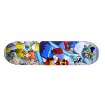 Planche à roulettes de héros d'enfant de galaxie